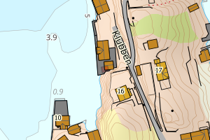 Kartbilde fra WMS-tjeneste av avviket