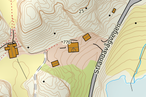 Kartbilde fra WMS-tjeneste av avviket
