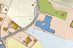 Kartbilde fra WMS-tjeneste av avviket