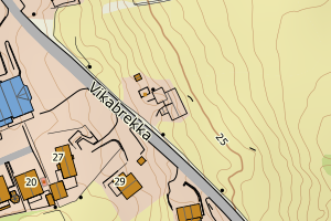 Kartbilde fra WMS-tjeneste av avviket