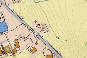 Kartbilde fra WMS-tjeneste av avviket