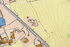 Kartbilde fra WMS-tjeneste av avviket
