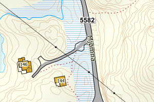 Kartbilde fra WMS-tjeneste av avviket