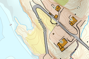 Kartbilde fra WMS-tjeneste av avviket