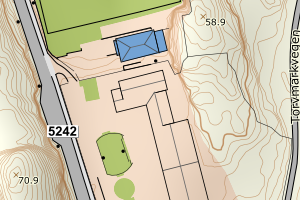 Kartbilde fra WMS-tjeneste av avviket