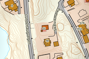 Kartbilde fra WMS-tjeneste av avviket