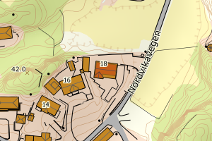 Kartbilde fra WMS-tjeneste av avviket