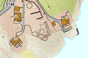 Kartbilde fra WMS-tjeneste av avviket