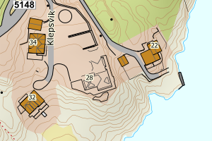 Kartbilde fra WMS-tjeneste av avviket