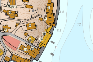 Kartbilde fra WMS-tjeneste av avviket