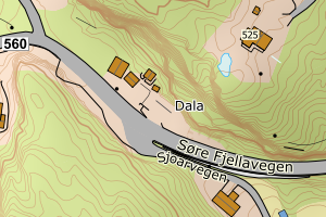 Kartbilde fra WMS-tjeneste av avviket