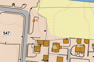 Kartbilde fra WMS-tjeneste av avviket