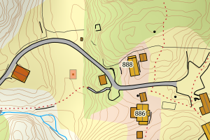Kartbilde fra WMS-tjeneste av avviket