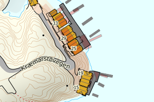 Kartbilde fra WMS-tjeneste av avviket