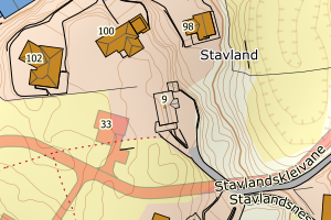Kartbilde fra WMS-tjeneste av avviket