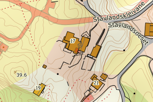 Kartbilde fra WMS-tjeneste av avviket