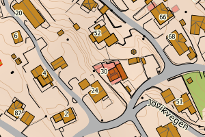 Kartbilde fra WMS-tjeneste av avviket