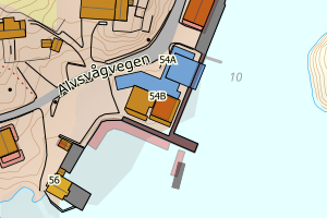 Kartbilde fra WMS-tjeneste av avviket