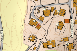 Kartbilde fra WMS-tjeneste av avviket