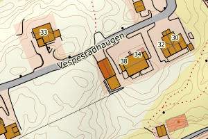 Kartbilde fra WMS-tjeneste av avviket