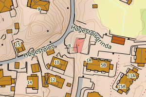Kartbilde fra WMS-tjeneste av avviket