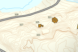 Kartbilde fra WMS-tjeneste av avviket