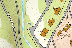 Kartbilde fra WMS-tjeneste av avviket