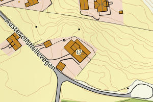 Kartbilde fra WMS-tjeneste av avviket