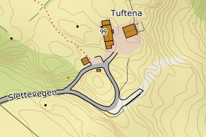 Kartbilde fra WMS-tjeneste av avviket