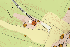 Kartbilde fra WMS-tjeneste av avviket