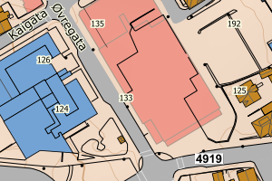 Kartbilde fra WMS-tjeneste av avviket
