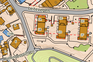 Kartbilde fra WMS-tjeneste av avviket