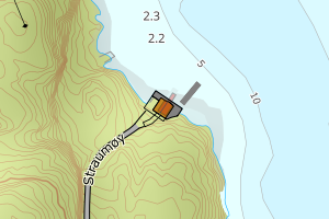 Kartbilde fra WMS-tjeneste av avviket