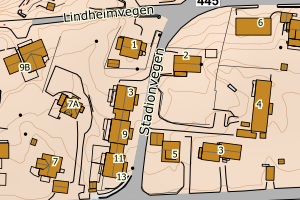 Kartbilde fra WMS-tjeneste av avviket