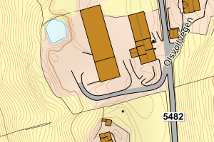 Kartbilde fra WMS-tjeneste av avviket