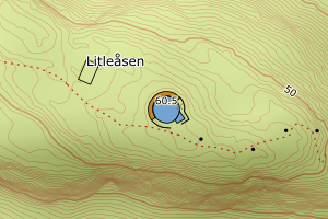 Kartbilde fra WMS-tjeneste av avviket