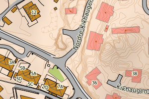 Kartbilde fra WMS-tjeneste av avviket