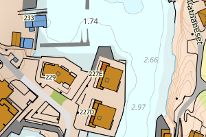 Kartbilde fra WMS-tjeneste av avviket