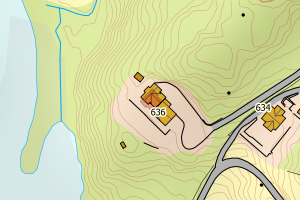 Kartbilde fra WMS-tjeneste av avviket