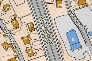 Kartbilde fra WMS-tjeneste av avviket