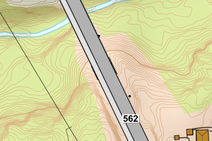 Kartbilde fra WMS-tjeneste av avviket