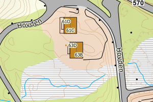 Kartbilde fra WMS-tjeneste av avviket