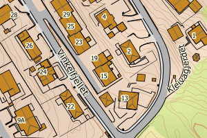 Kartbilde fra WMS-tjeneste av avviket