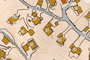 Kartbilde fra WMS-tjeneste av avviket