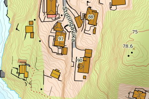 Kartbilde fra WMS-tjeneste av avviket