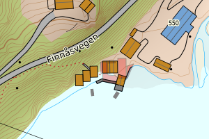 Kartbilde fra WMS-tjeneste av avviket