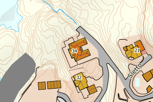 Kartbilde fra WMS-tjeneste av avviket