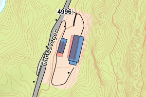Kartbilde fra WMS-tjeneste av avviket