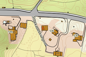 Kartbilde fra WMS-tjeneste av avviket