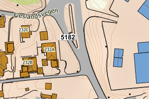 Kartbilde fra WMS-tjeneste av avviket